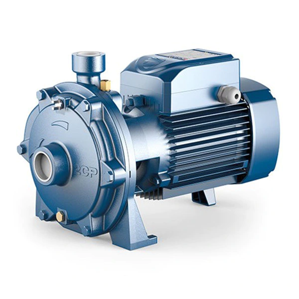 Pedrollo 2CP Twin-Impeller Centrifugal Pump. A picture of a Pedrollo 2CP pump. The main feature of this pump is it's high performance and adaptability to a wide range of applications.